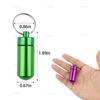 AUEAR, 15 Pack Mini Waterproof Aluminum Pill Box Keychain Geocaching Container Tube view 2