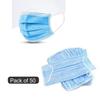 Dyna 3-ply Disposable Surgical Face Mask | Bacterial Filtration > 95% | Non-woven Melt-Blown SMMS | With Nose-Clip and Ear-Loop | Pack of 50 | Blue | Unisex view 2