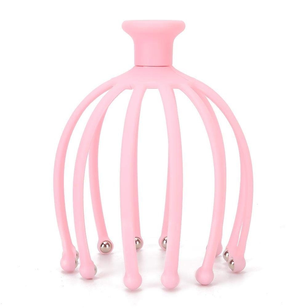 12 Claw Head Massager Toy, Claw Head Massager Stress Relief Hair Therapy Rolling Ball Scalp Massage Toy(Pink)