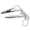3PCS 12Inch Metal Beads Napkin Clip Chain Bib Holder Baby Elderly Adult Bib Clip Neck Strap Dental Ball Chain Clips Double-end Alligator Clip Clamp Neck Lanyard Strap view 1