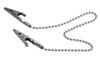 3PCS 12Inch Metal Beads Napkin Clip Chain Bib Holder Baby Elderly Adult Bib Clip Neck Strap Dental Ball Chain Clips Double-end Alligator Clip Clamp Neck Lanyard Strap view 2