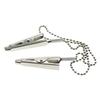 3PCS 12Inch Metal Beads Napkin Clip Chain Bib Holder Baby Elderly Adult Bib Clip Neck Strap Dental Ball Chain Clips Double-end Alligator Clip Clamp Neck Lanyard Strap view 3