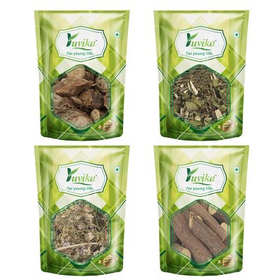 YUVIKA Combo Immunity Booster Giloy - Bansa hara - Gulbanfsha - Mulethi (50 Grams Each) 200 Grams