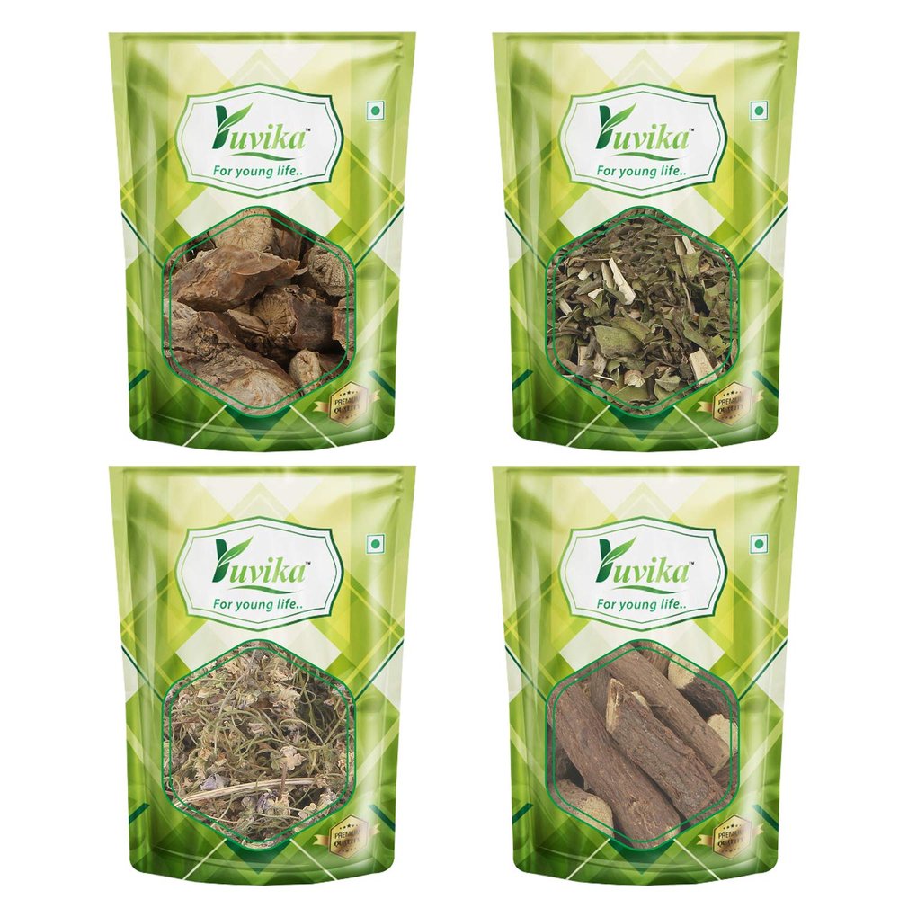 YUVIKA Combo Immunity Booster Giloy - Bansa hara - Gulbanfsha - Mulethi (50 Grams Each) 200 Grams