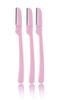 G 3Pcs/Set Pink Facial Eyebrow Trimmer Armpit Hair Razor Beauty Face Eye brow Shaper Shaver Stainless Steel Blade Makeup Tools For Women (Pink) view 2