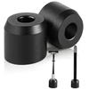 2Pcs Men's Shaving Safety Razor Stand, Caudblor Premium Aluminum Alloy Matte Black Retro Double Edged Razor Holder for Men Women, Simple Small Long Handle DE Razor Base Tool, Cute Shaver Accessories view 1