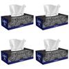 Feather's Face Tissue Box (Dry) | 2 Ply, 200 Pulls per Box, Pack of 4 | Super Soft & Absorbent Facial Tissue Box | Facial Tissue Papers | Virgin Paper, Biodegradable (Random Color Box) view 1