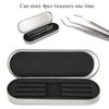 ANGGREK Tweezers Case Professional Storage Box Eyelash Extension Makeup Tool Organizer Case for Eyelashes Tweezers Scissors Lash Brush Eyeliner (Silver) view 2