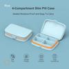 ZDQZC Waterproof Pill Case - Travel Pill Organizer Small Pill Box with Removable Compartments - Portable Pill Container Outdoor Pill Holder (4 Compartments, Blue) view 2