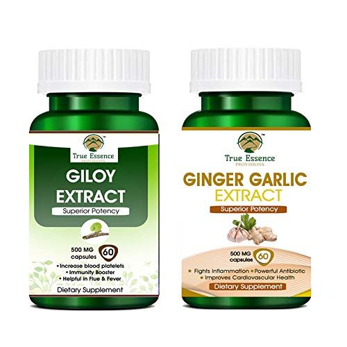 Heera Ayurvedic Research Foundation giloy ginger garlic 60 Veg Capsule pack of 2