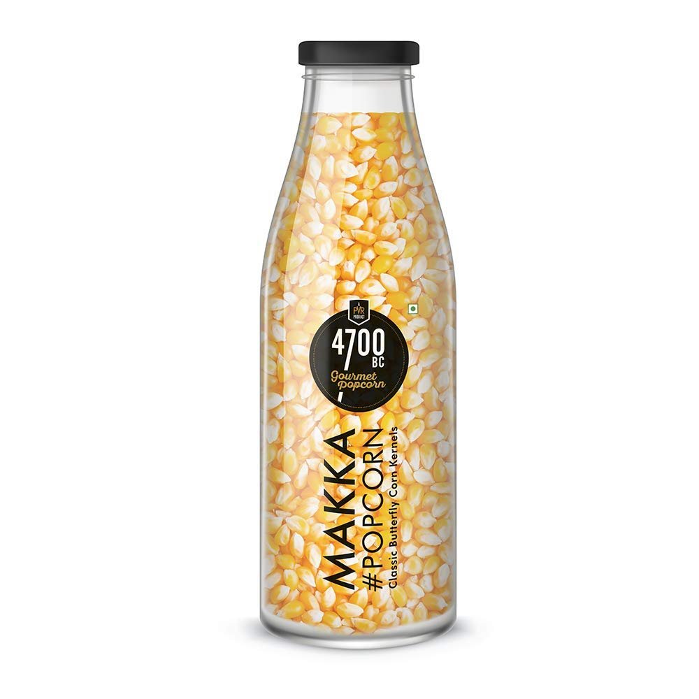4700BC Makka Popcorn, Classic Butterfly Corn Kernels, Healthy, Reusable Bottle, 400g
