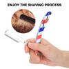 Stainless Steel Beard Shaver Holder, Classic Folding Men Razor, Manual Hair Shaver Face Grooming Tool without Blade(#1) view 2