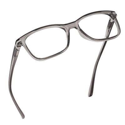 Readerest Blue Light Blocking Reading Glasses, UV Protection, Anti-Reflective Lenses, Spring Hinges, Valley Smoke (Charcoal, 2.50 Magnification) Loose Fitting for Wide Faces