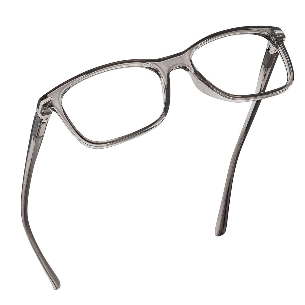 Readerest Blue Light Blocking Reading Glasses, UV Protection, Anti-Reflective Lenses, Spring Hinges, Valley Smoke (Charcoal, 2.50 Magnification) Loose Fitting for Wide Faces