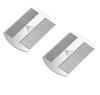AhfuLife Stainless Steel Metal Hair & Beard Comb - Anti-Static Dual Action - Credit Card Size - Perfect for Wallet & Pocket - Gift Box (2pcs) view 1