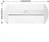 AhfuLife Stainless Steel Metal Hair & Beard Comb - Anti-Static Dual Action - Credit Card Size - Perfect for Wallet & Pocket - Gift Box (2pcs) view 2