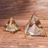 Together-life Crystal Pyramid Prism, Feng Shui Crafts Meditation Crystal with Gold Stand for Home Office Art Decor, Pyramids Gift, Stand for Prosperity, Positive Energy and Good Luck view 4