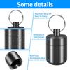 CHIVENIDO Small Pill Box, Waterproof Pill Fob Organizer, Portable Pill Holder Keychain (Grey 2pcs) view 3