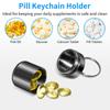 CHIVENIDO Small Pill Box, Waterproof Pill Fob Organizer, Portable Pill Holder Keychain (Grey 2pcs) view 4