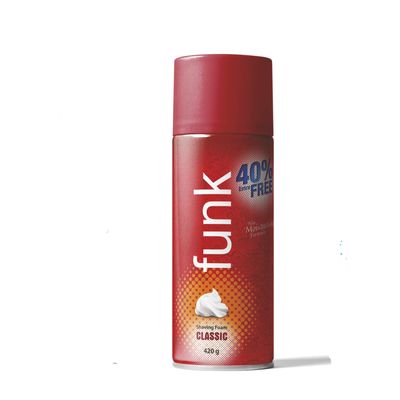 Funk Shaving Foam For Men with New Moisturising Formula, Suitable All Type of Skin - 420g (40% Extra Free)