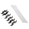 Eatech 6pcs/set Moustache Straws Hipster Trendy Clean Drinking Straw Reusable Attachments view 1