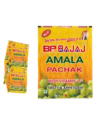 Bcp Bajaj Amla Pachak | Natural & Digestive |Mukhwas, Mouth Freshener (25 Sachets of Rs 2/- Each) Pack of 3