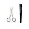 Verceys Hair Cutting Scissor For Eyebrow Moustache Trimming Beard Trimming (Silver 4-inch) Carbon Antistatic Comb (No 980) Beard Comb Shaper (1 Small Scissor And 1 Comb) view 1