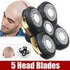 5 Heads Beard Cutter, Universal Electric Razor Shaver Head Men's Electric Shaver Heads Blades, Rotary 4D Cutter Head Double Ring Blade Shaver Head view 2
