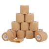 12 Pack Self Adherent Cohesive Wrap Bandages 2 Inches X 5 Yards,First Aid Tape, Elastic Self Adhesive Tape, Athletic, Sports wrap Tape, Bandage Wrap for Sports, Wrist, Skin Colour Athletic Tape view 1