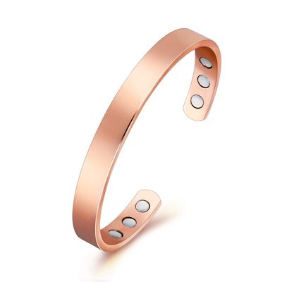 ZX Copper Bracelet - Magnetic Therapy Bracelet, 6 Powerful Magnets, Arthritis, RSI, Carpal Tunnel Relief