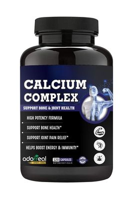 Adorreal Calcium Complex 120 capsules with Magnesium, Vitamin D3 and Zinc| Helps boost energy and immunity