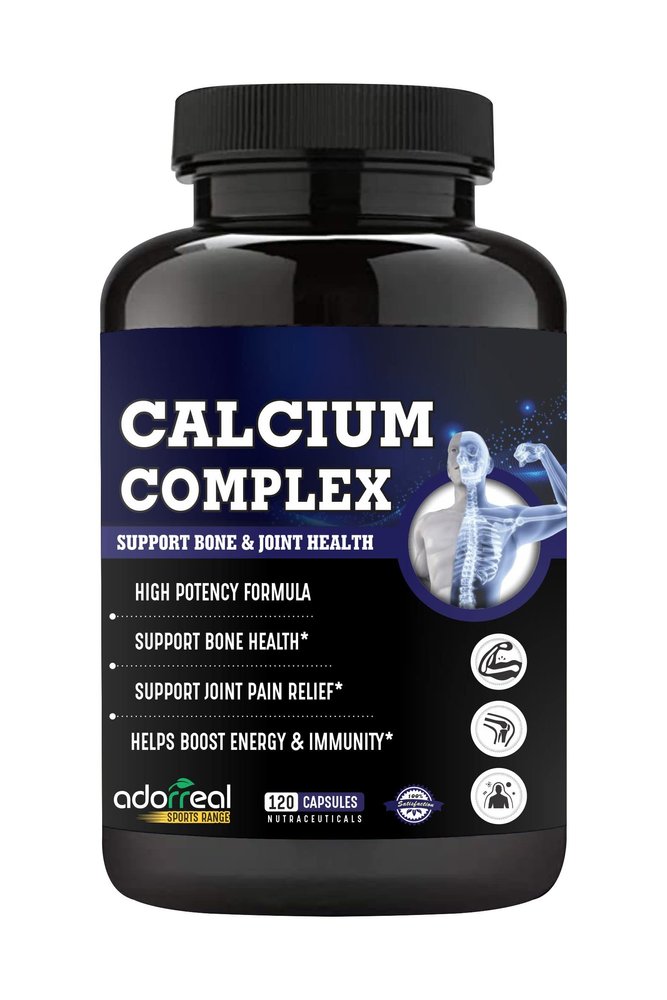 Adorreal Calcium Complex 120 capsules with Magnesium, Vitamin D3 and Zinc| Helps boost energy and immunity