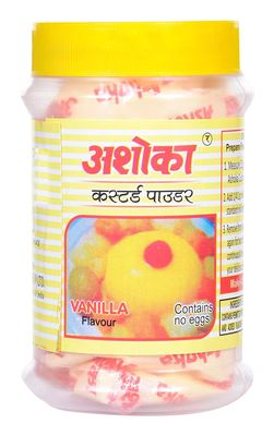 ASHOKA Custard Powder - Vanilla Flavour, Smooth & Creamy Dessert Mix - Perfect for Puddings, Cakes & Baking (100 Grams each, Pack of 10)
