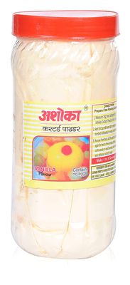 ASHOKA Vanilla Custard Powder - Makes Smooth, Creamy and Delicious Vanilla Flavour Custard, Used for Fruit Salads and Puddings, 400g Each (Pack of 6)
