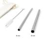 Ezprogear 8 mm 5.75 Inch Short Stainless Steel Reusable Drinking Wide Straw 8 Pack Short Straw with Silicone Tips and Canvas Bag (8 Short) view 3