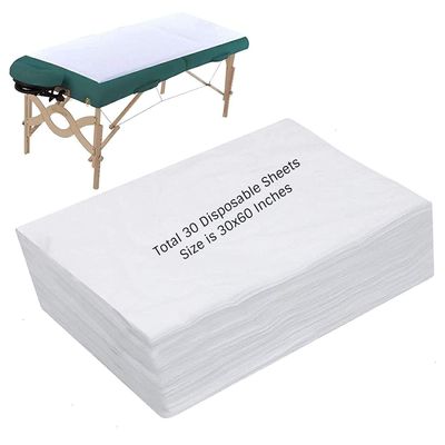 Disposable Bed Sheets for Spa, Parlor, Guests, Bed Cover, Massage, Home for Single Use - 30 Sheets (30*60 Inch)