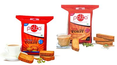 POLKA PACK OF 6 SUJI Rusk, 3 Crispy Toast, 3 Tea Toast, 2280 Gm, RUSK FAMILY COMBO PACK