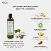 Rica Cotton Milk Pre-Waxing Gel For Men & Women|1 Rose After Wax Lotion| 1 Wax Strip| 1 Wooden Spatula| Pack of 4 view 2