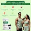 Nutrazee 100% Plant Protein Powder Vegan - For Men & Women, Natural Chocolate Flavour, Gluten & Lactose Free, Added Digestive Enzymes & Antioxidants (400 g, 11 Servings) view 3