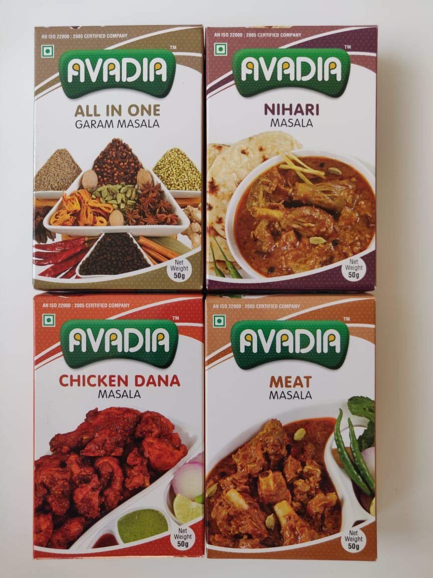 Avadia non veg masala combo(meat masala, all in one masala, chicken dana masala, nihari masala)