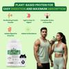 Nutrazee 100% Plant Protein Powder Vegan - For Men & Women, Natural Chocolate Flavour, Gluten & Lactose Free, Added Digestive Enzymes & Antioxidants (1kg, 28 Servings) view 3