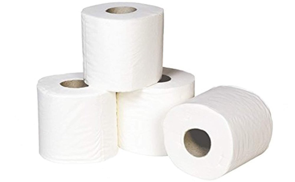 Dhwani Enterprise Toilet Paper Roll 4400 cm 2 Ply (Pack of 12) WITH CHECK DUSTER CLOTH FREE