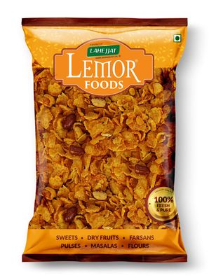 LEMOR Special Corn Chivda (Makai) (400 g, 2 Packs of 200g) | Namkeen Snacks for foodie Indians