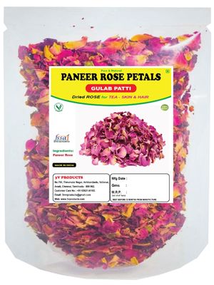 3V PRODUCTS Rose Petals Sun Dried 200g | Gulab Patti - Food Edible - Herbal Tea
