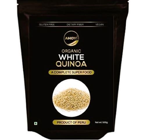 Ahoy! Pure White Quinoa | Organic | Peruvian | Gluten Free | Non GMO| No Preservatives | High Fibre Pack 500gm
