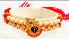 MANTOUSS Rakhi for Brother with Gift and Chocolates/Rakhi for Brother Combo-Lord Krishna Rakhi+roli+chawal+Chocolates+Rakshabandhan Greeting Card view 3