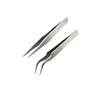 Axtella Set of 2 Stainless Steel Non Magnetic Tweezers Use for Dental/Mobile/Gadget/Laptop and Jewellery Repair- Straight and Curved Tip view 1