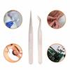 Axtella Set of 2 Stainless Steel Non Magnetic Tweezers Use for Dental/Mobile/Gadget/Laptop and Jewellery Repair- Straight and Curved Tip view 2