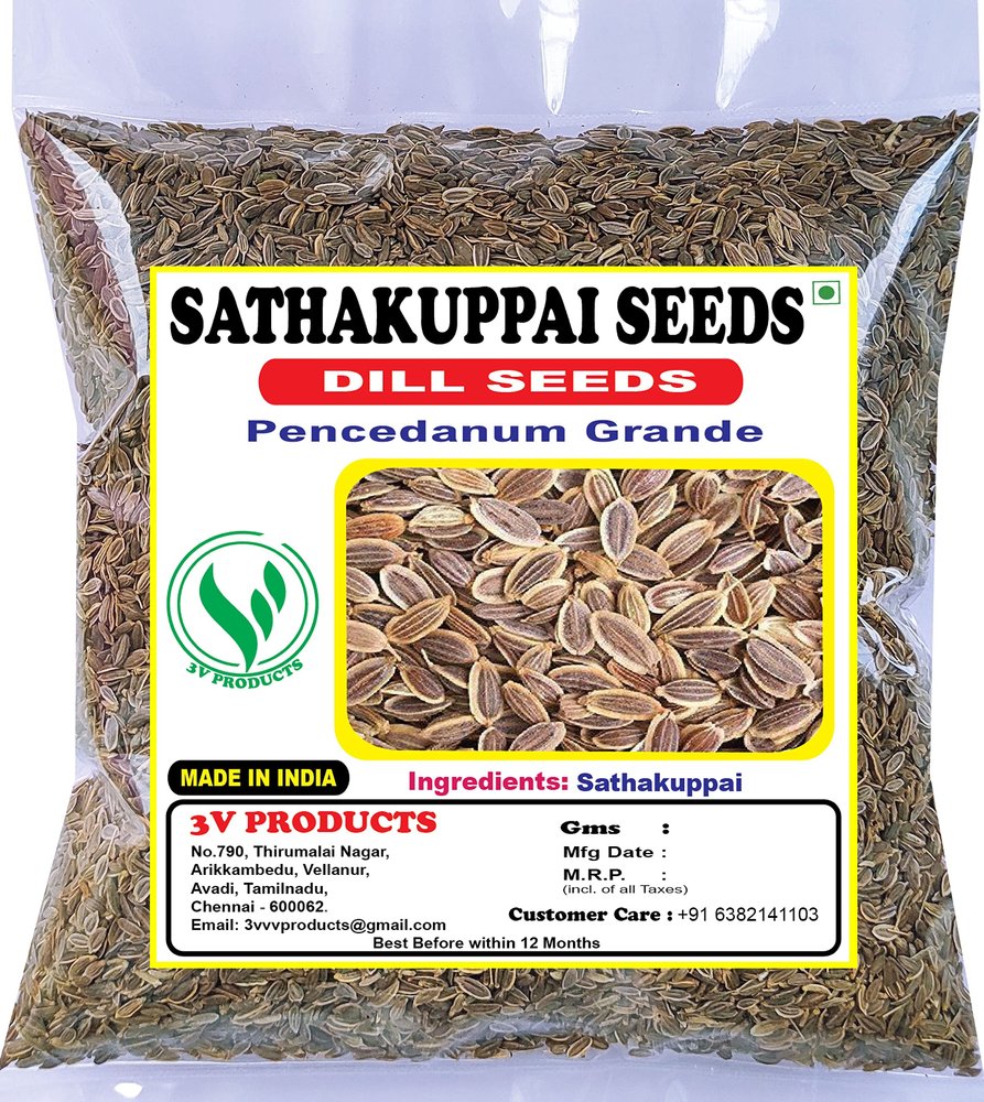 3V Products: Sathakuppai Seeds 100gm | Dill Seeds | Suwa Seeds | Pencedanum Grande Seeds