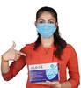 Bildos 3Ply Non-Woven Fabric Disposable Anti-pollution Dust Mask With Nose Clip (Blue,Pack of 100) for Unisex view 4